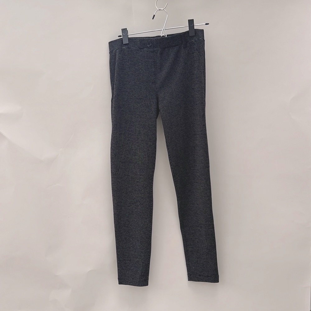 Betabrand | Skinny leg | Classic Dress Yoga Pants (Black with white dots) | Med.